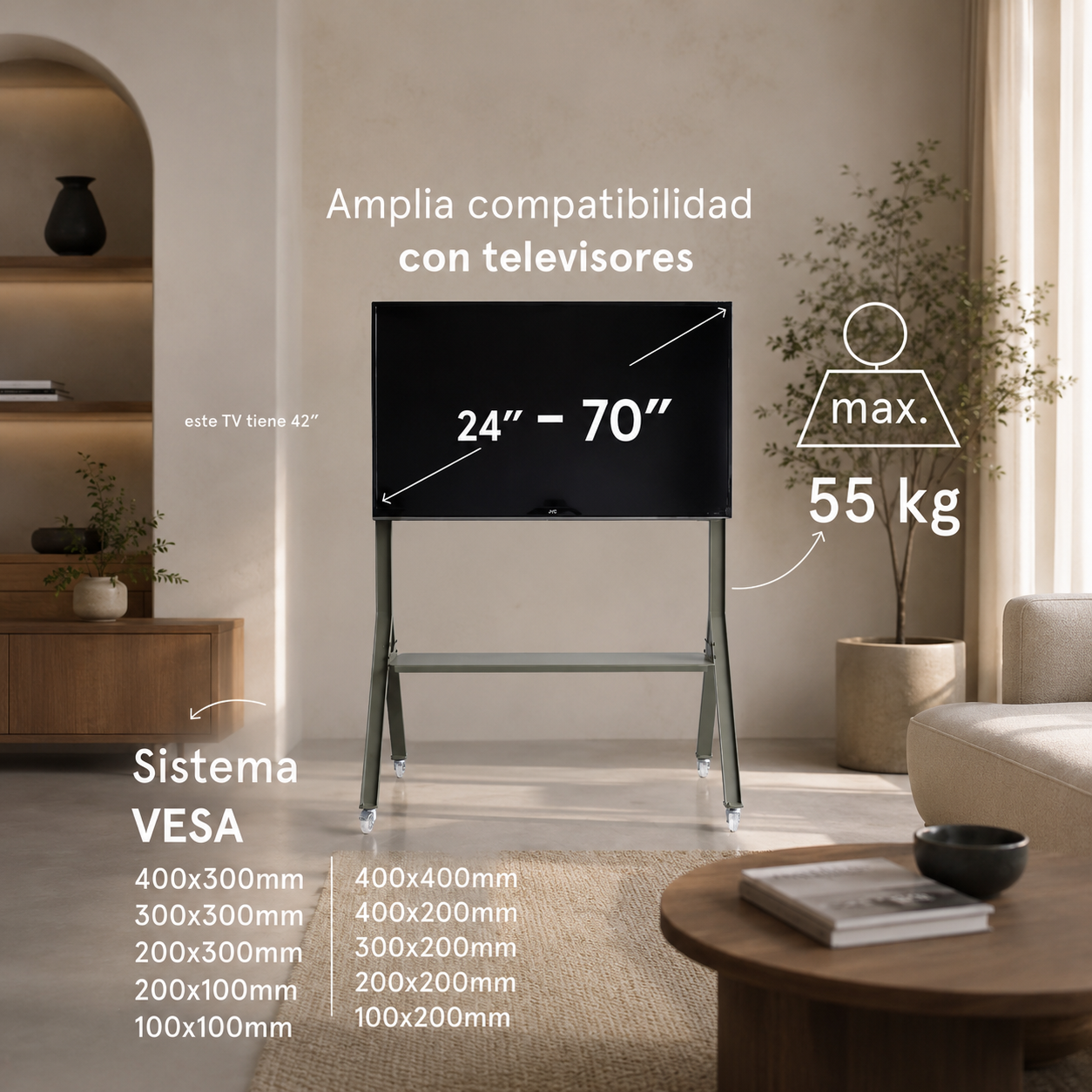 Rack de TV Móvil