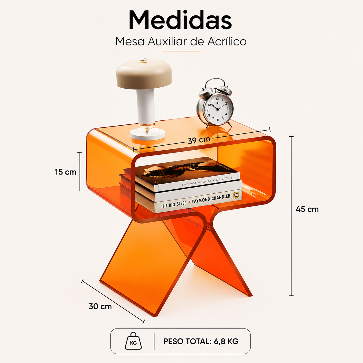 Mesa auxiliar Alba