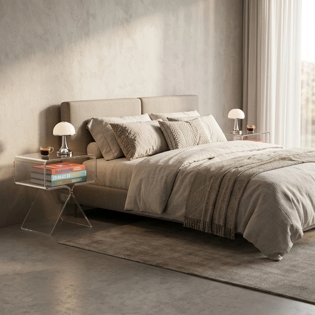 Como mesa de noche en la habitación